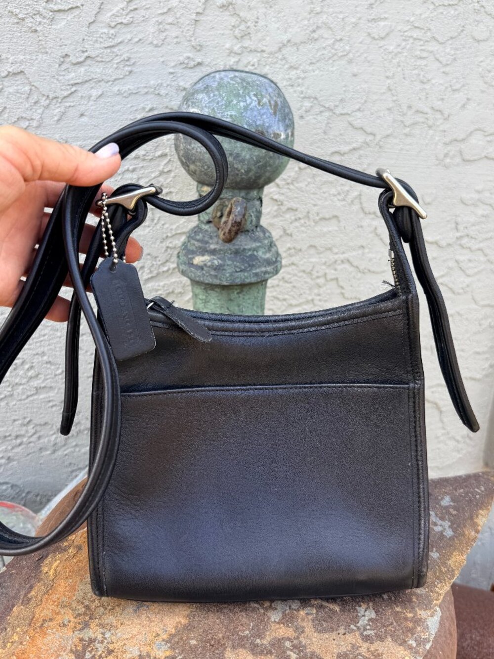 Genuine Vintage Coach Legacy Bag Purse Black Leather Style 9997 Small
